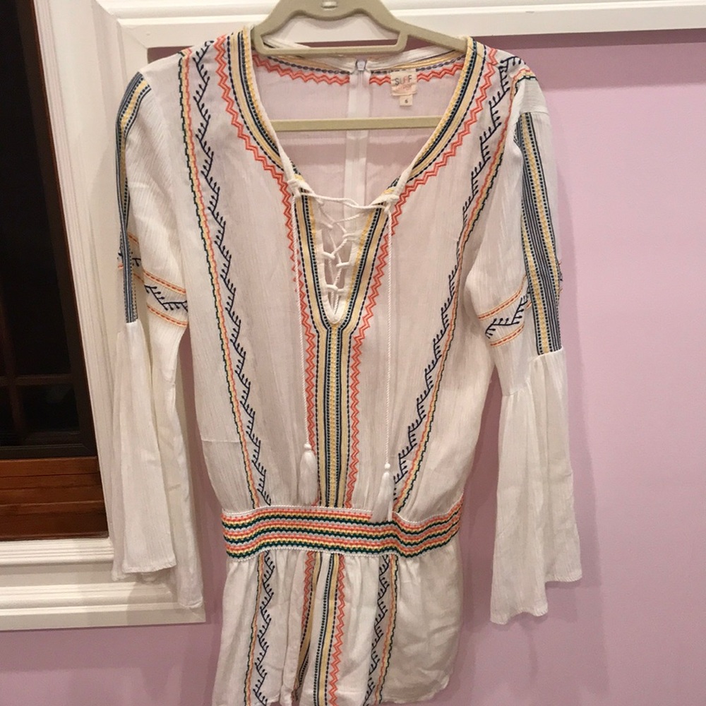 White colorful romper